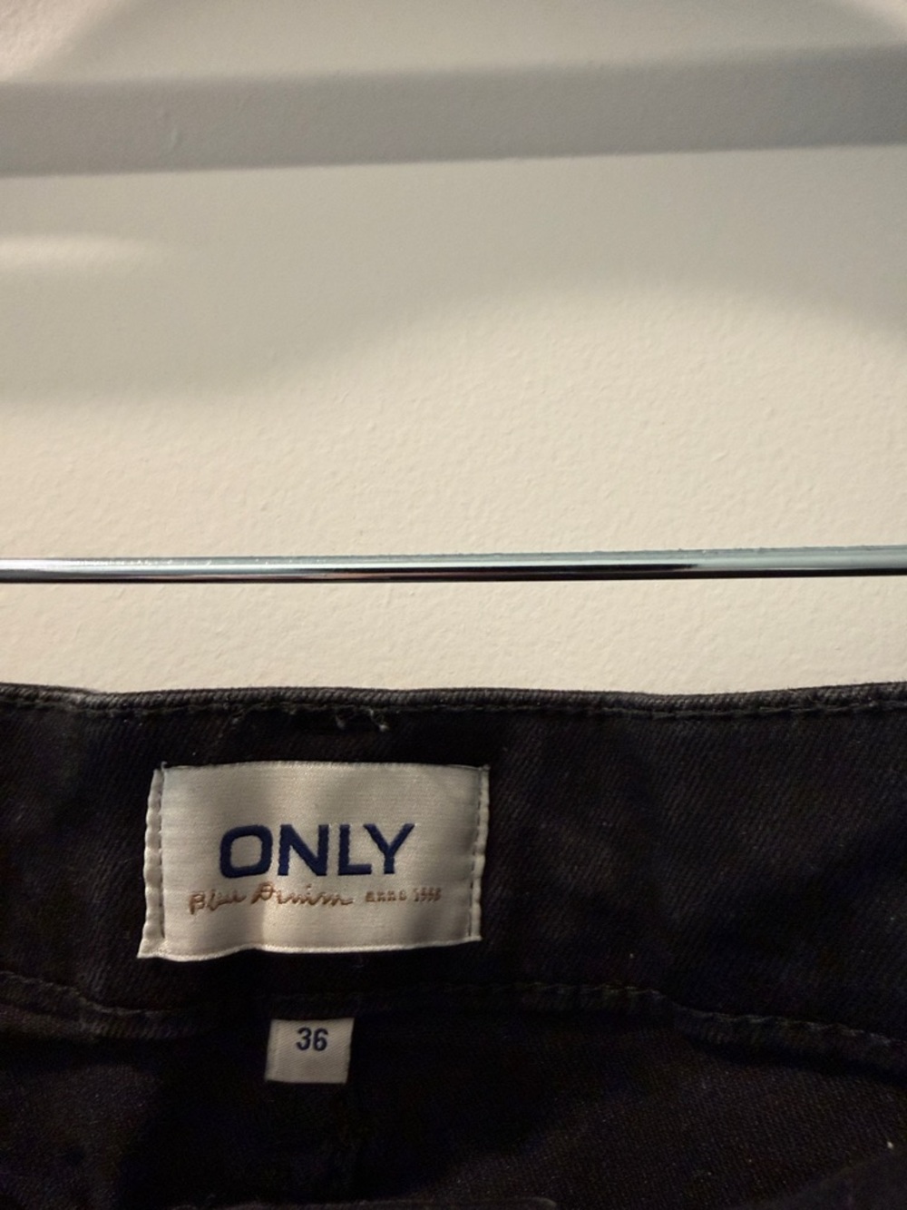 ONLY Black Denim Pencil Skirt with Subtle Distressing - Picture 2 of 3